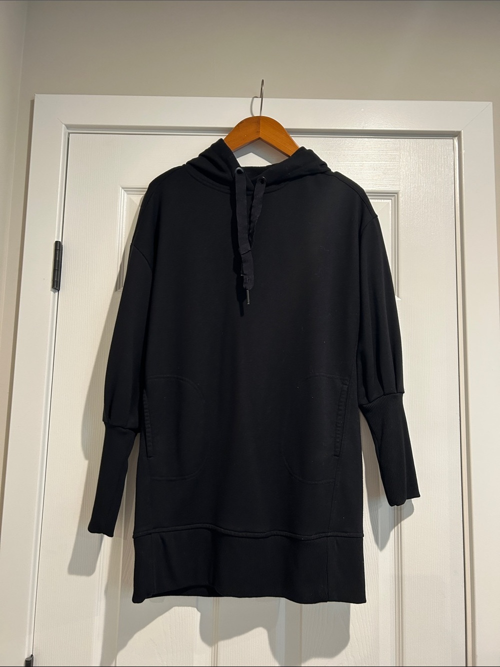 Black Women’s Long Sleeve Hoodie Sweatshirt Dress